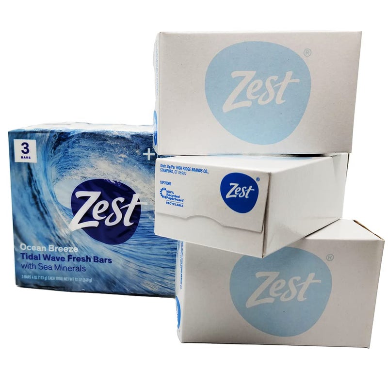 Zest Bar Soap 3 ct, ocean breeze, 12 Ounce - Image 4